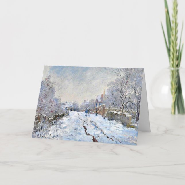 Cartes Pour Fêtes Annuelles Monet - Scène de neige à Argenteuil (Devant)