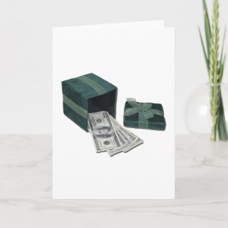 Cartes Pour Fêtes Annuelles MoneyGreenGiftBox112611