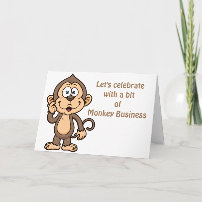 CARTES POUR FÊTES ANNUELLES MONKEY BUSINESS-ME/VOUS "NOTRE ANNIVERSAIRE" (Devant)