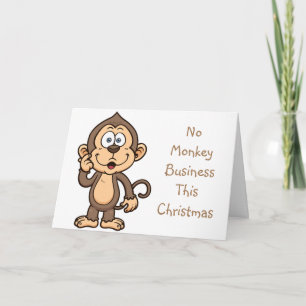 CARTES POUR FÊTES ANNUELLES MONKEY BUSINESS ME/YOU ET MISTLETOE NOËL