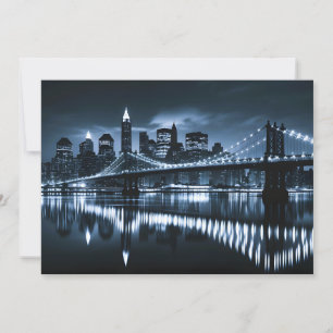 Cartes Pour Fêtes Annuelles Monochrome New York Skyline