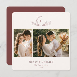 Cartes Pour Fêtes Annuelles Monogramme biologique 2 photo