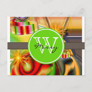 Cartes Pour Fêtes Annuelles Monogramme de Noël