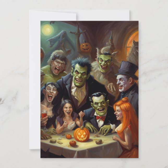 Cartes Pour Fêtes Annuelles Monster Mash, Horreur, Joyeux Halloween (Devant)