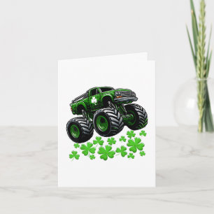 Cartes Pour Fêtes Annuelles Monster Truck Saint-Patrick irlandais chanceux