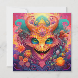 Cartes Pour Fêtes Annuelles monstre de fleurs AI