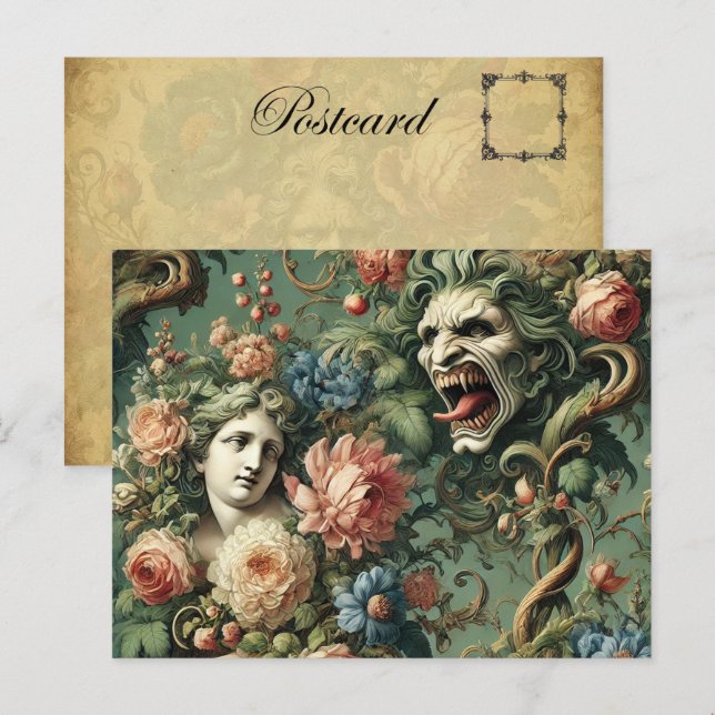 Cartes Pour Fêtes Annuelles Monstres au Paradis - Victorien gothique (Devant / Derrière)