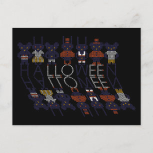 Cartes Pour Fêtes Annuelles Monstres d'Halloween éffrayant Stick Horreur