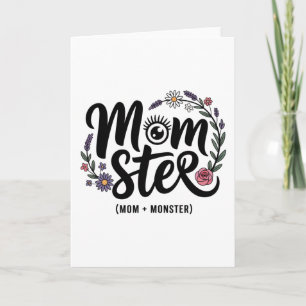 Cartes Pour Fêtes Annuelles Monstreuse. (Maman + Monstre)