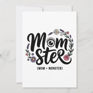 Cartes Pour Fêtes Annuelles Monstreuse. (Maman + Monstre)