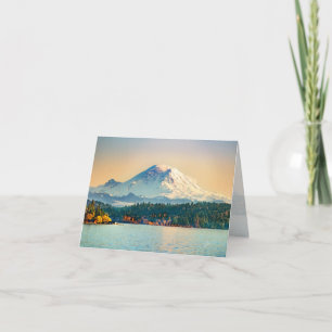 Cartes Pour Fêtes Annuelles Mont Rainier Lake Washington Toutes les occasions
