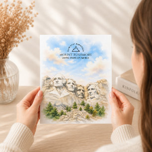 Cartes Pour Fêtes Annuelles Mont Rushmore Célèbre Monument Iconique   Voyage
