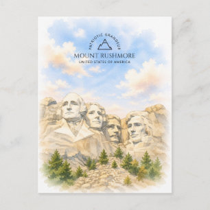 Cartes Pour Fêtes Annuelles Mont Rushmore Monument Historique Célèbre Voyage