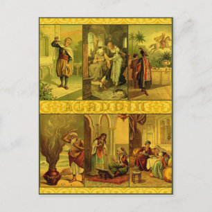 Cartes Pour Fêtes Annuelles Montage de Noël vintage Aladdin