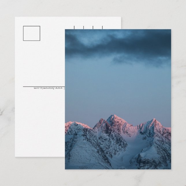 Cartes Pour Fêtes Annuelles Montagnes Norvège (Devant / Derrière)