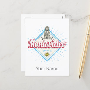 Cartes Pour Fêtes Annuelles Montevideo City Uruguay Palacio Salvo Souvenir