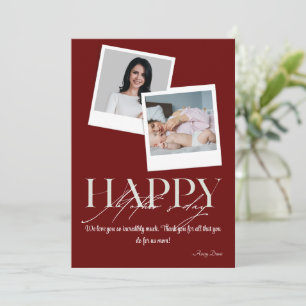 Cartes Pour Fêtes Annuelles Montrez à Maman que vous vous souciez : Photo pers