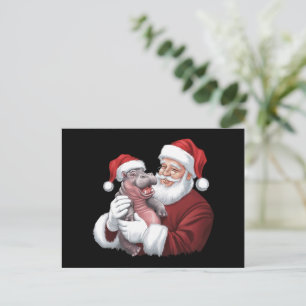 Cartes Pour Fêtes Annuelles Moodeng Noël Funny Père Noël Vintage