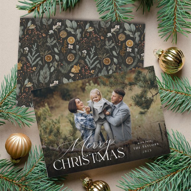 Cartes Pour Fêtes Annuelles Moody Botanical Horizontal (Créateur téléchargé)