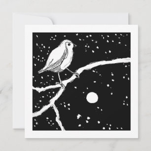 Cartes Pour Fêtes Annuelles Moon Bird