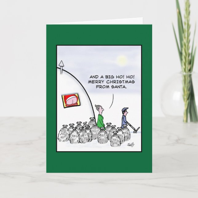 Cartes Pour Fêtes Annuelles Mooning Père Noël (Devant)