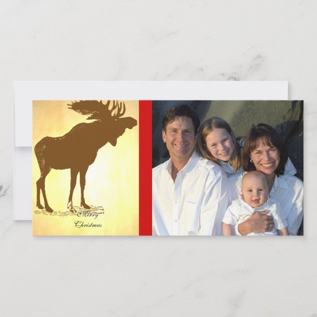Cartes Pour Fêtes Annuelles Moose Christmas (Devant)