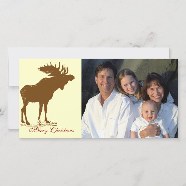 Cartes Pour Fêtes Annuelles Moose Christmas (Devant)
