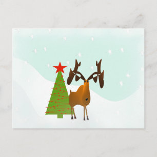 Cartes Pour Fêtes Annuelles Moose de Noël