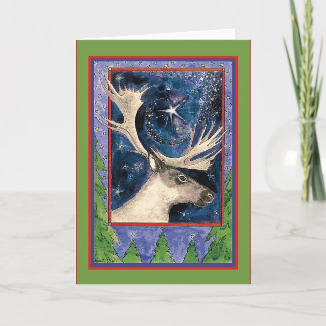 Cartes Pour Fêtes Annuelles Moose de Noël (Devant)