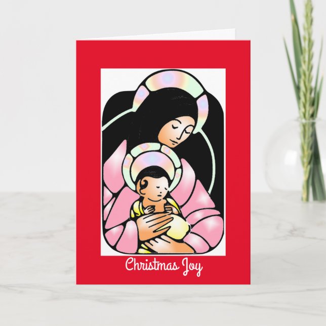 Cartes Pour Fêtes Annuelles Mosaïque de Noël Joy (Devant)