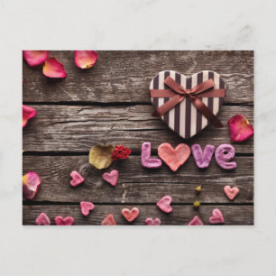 Cartes Pour Fêtes Annuelles Mot Amour avec Cadeau de la Saint-Valentin en form