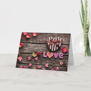 Cartes Pour Fêtes Annuelles Mot Amour avec Cadeau de la Saint-Valentin en form