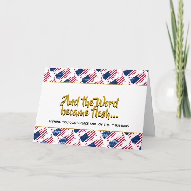 Cartes Pour Fêtes Annuelles Mot Élégant AMÉRIQUE AMÉRICAINE Devenu Flesh CHRIS (Devant)