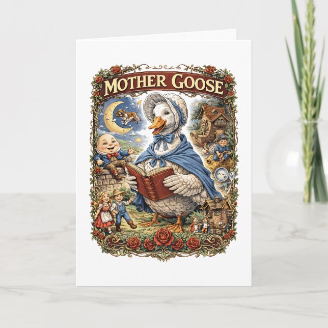Cartes Pour Fêtes Annuelles Mother Goose (Devant)