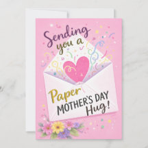 Mother’s Day Card, Paper Hug Card