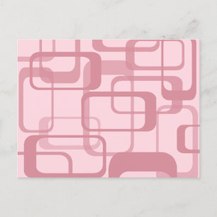 Cartes Pour Fêtes Annuelles Motif Abstrait des années 70 de Pink Retro 60