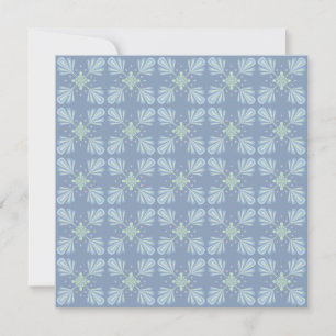 Cartes Pour Fêtes Annuelles Motif Abstrait Floral Bleu