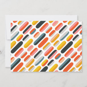 Cartes Pour Fêtes Annuelles Motif abstrait géométrique rétro du milieu du sièc