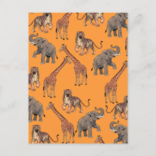 Cartes Pour Fêtes Annuelles Motif Animal Africain