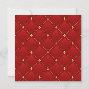 Cartes Pour Fêtes Annuelles Motif art nouveau rouge et or