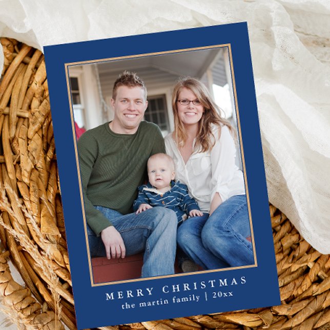 Cartes Pour Fêtes Annuelles Motif bleu couleur plaid Noël (Créateur téléchargé)