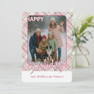 Cartes Pour Fêtes Annuelles Motif Carreaux Rustique Élégant de Classe