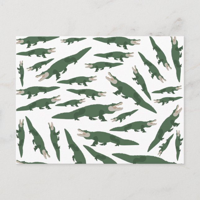 Cartes Pour Fêtes Annuelles Motif crocodile de l'Alligator (Devant)