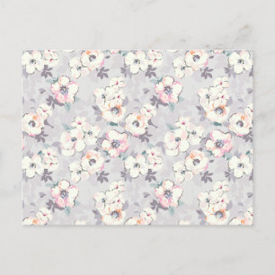 Cartes Pour Fêtes Annuelles Motif d'aquarelle rose doux