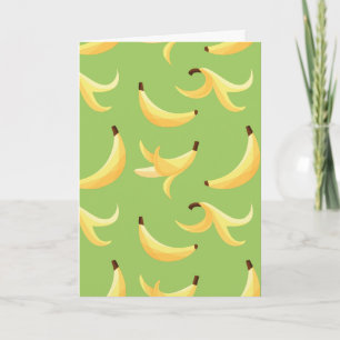 Cartes Pour Fêtes Annuelles Motif de banane jaune rétro drôle éditable pour fê