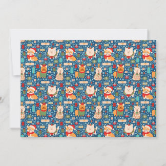 Cartes Pour Fêtes Annuelles Motif de chandail de Noël pour chiens adorables