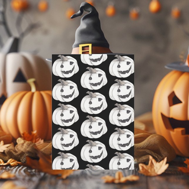 Cartes Pour Fêtes Annuelles Motif de citrouille effrayant | Joyeux Halloween (Créateur téléchargé)