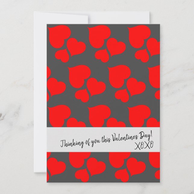 Cartes Pour Fêtes Annuelles Motif de coeur rouge - Curtomizable (Devant)