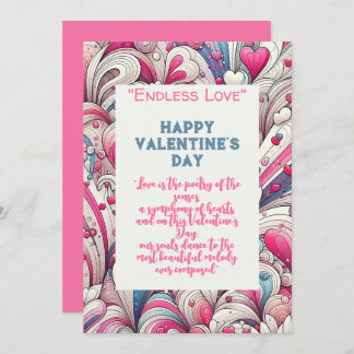 Cartes Pour Fêtes Annuelles Motif de cœurs pour toujours