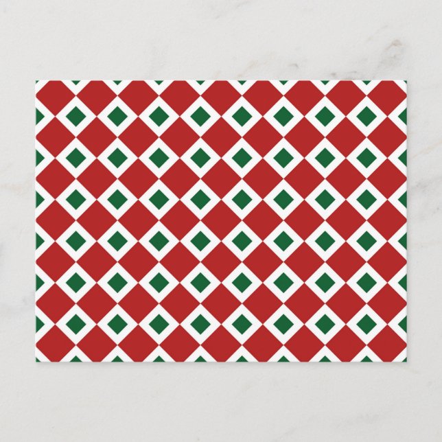 Cartes Pour Fêtes Annuelles Motif de diamants de Noël (Devant)
